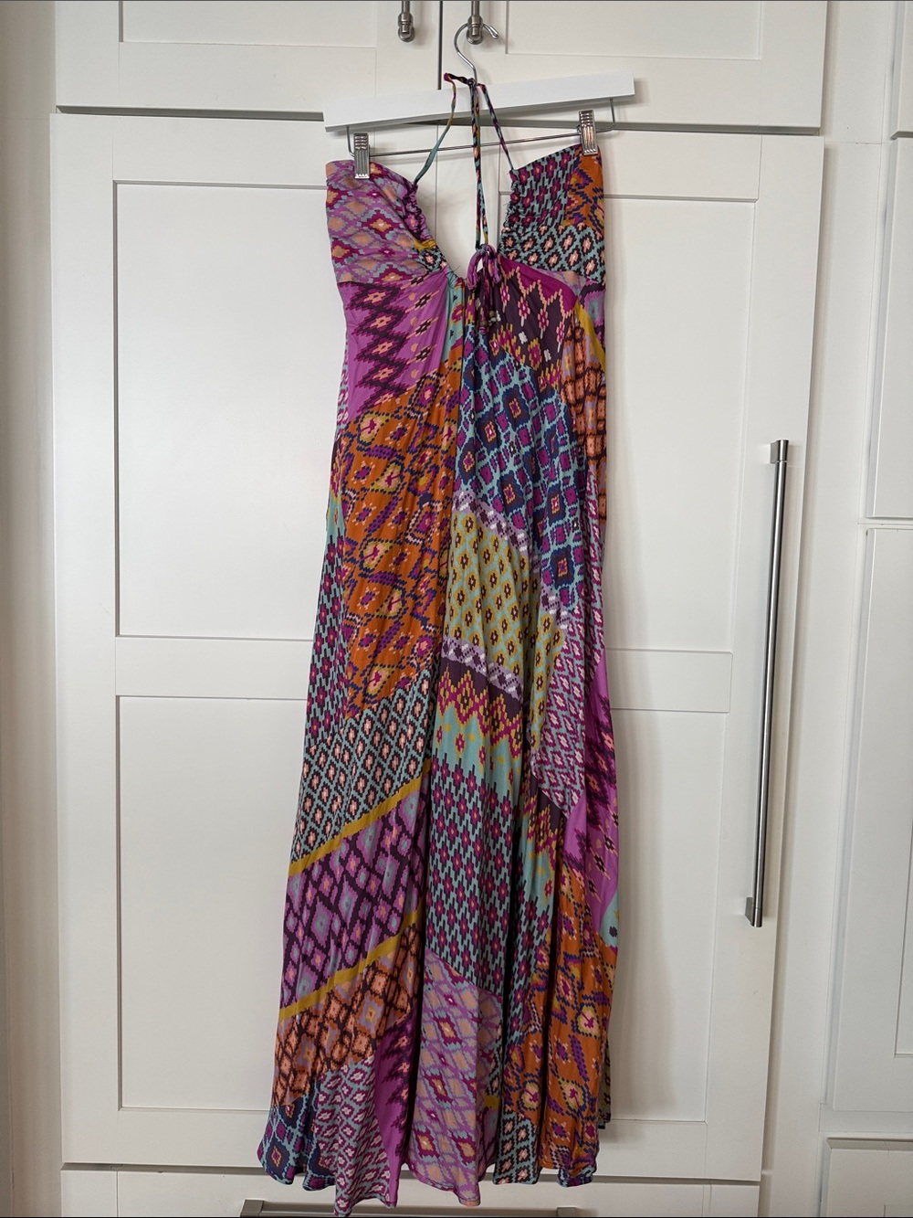 Tigerlily Purple Multicolor Boho Halter Maxi Dress